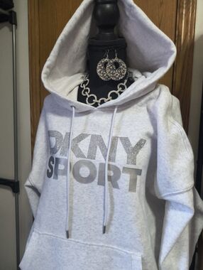 DKNY Bling 2x Sweat White Crystal Like Embellished Necklace/ Earrings X2